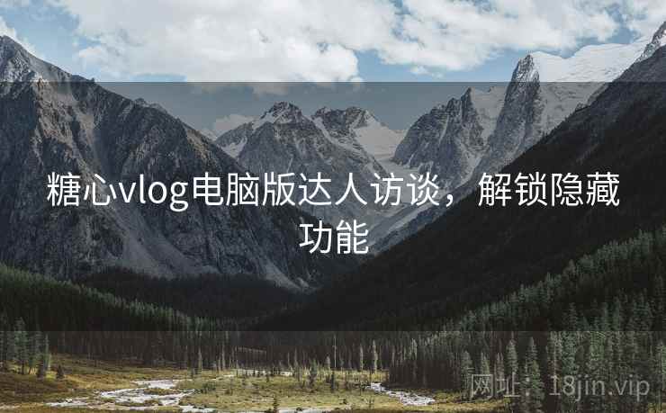 糖心vlog电脑版达人访谈，解锁隐藏功能
